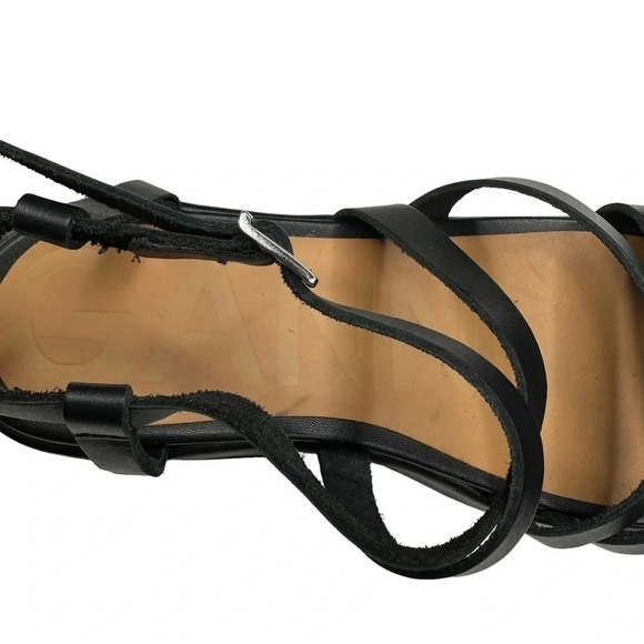 Ganni Women's Leather Platform Wedge Sandals   Sz: 11 - Picture 9 of 10